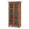 Sunrise Accent Cabinet – 2 Doors with Glass, Solid Pine 71" Tall | Rustic Elegance