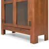 Sunrise Accent Cabinet – 2 Doors with Glass, Solid Pine 71" Tall | Rustic Elegance
