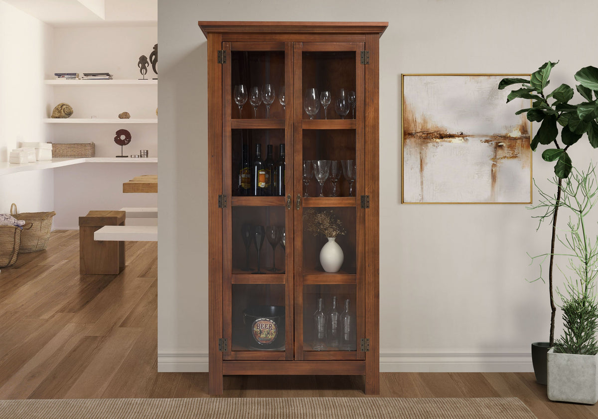 Sunrise Accent Cabinet – 2 Doors with Glass | Walnut | Lifestyle