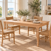 SandRidge 63" Dining Table – Solid Pine, Rustic Coastal Charm
