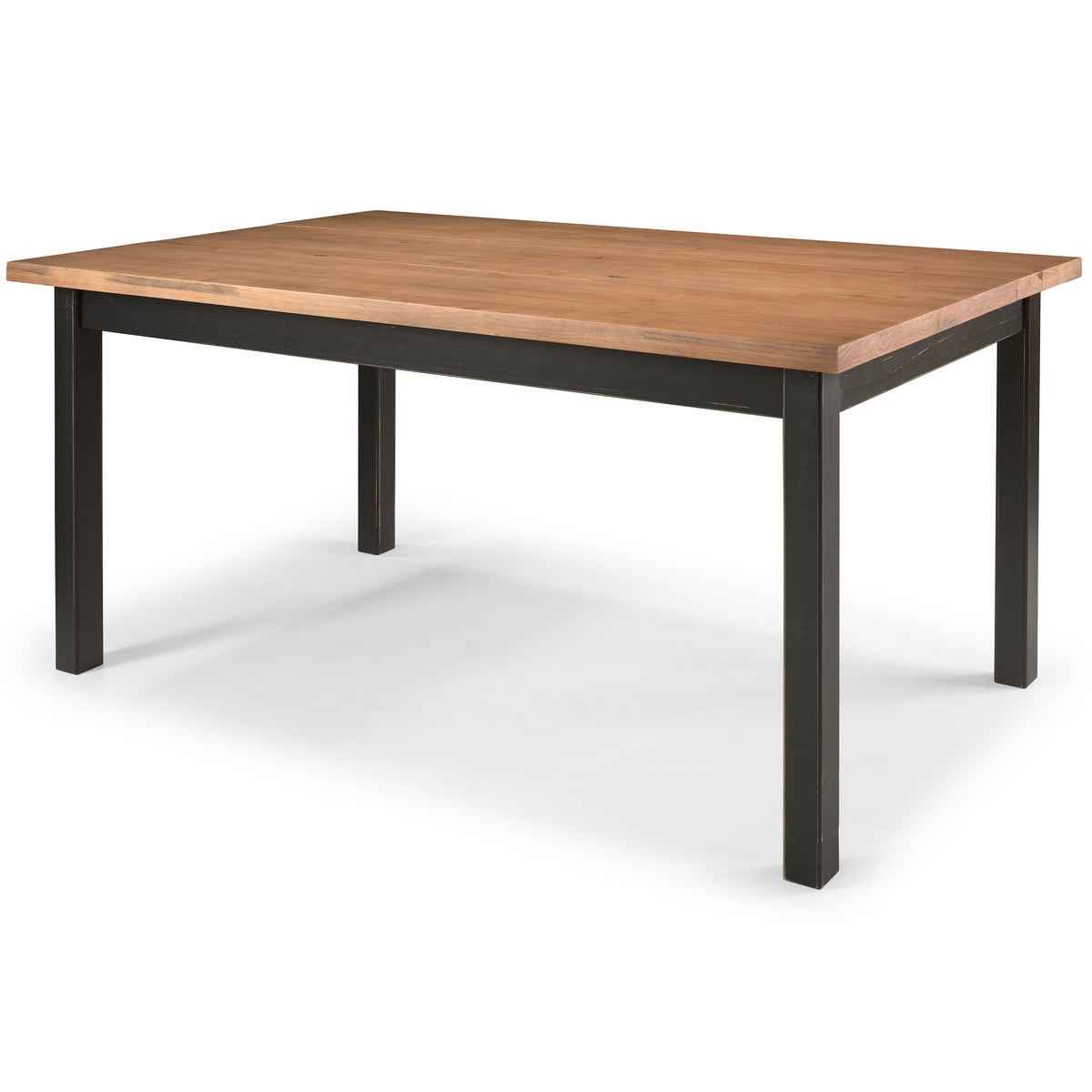 Sunrise 63" Dining Table | Distressed Black & Golden Oak | Overview