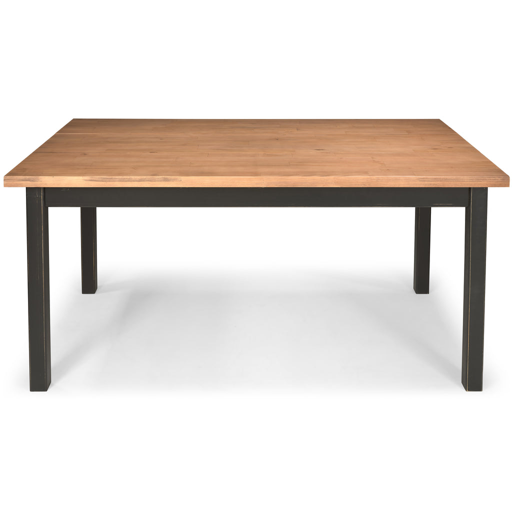 Sunrise 63" Dining Table | Distressed Black & Golden Oak | Front