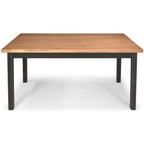 Sunrise 63" Dining Table | Distressed Black & Golden Oak | Front