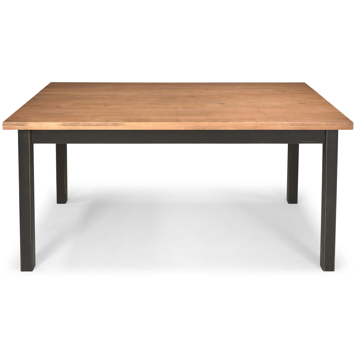 Sunrise 63" Dining Table | Distressed Black & Golden Oak | Front