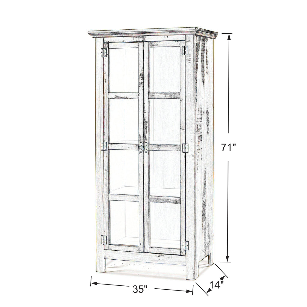 Sunrise Accent Cabinet – 2 Doors with Glass | All | Dimension