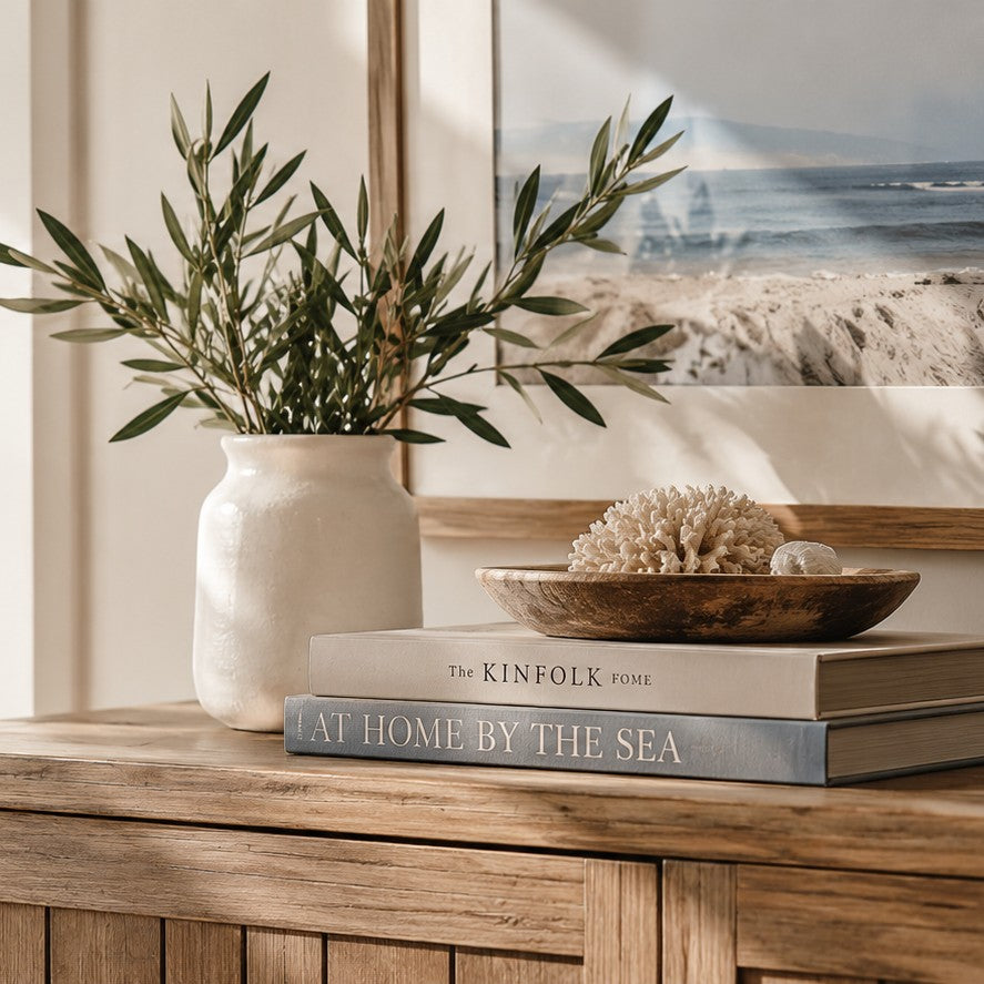 Coastal-inspired solid wood furniture and home décor